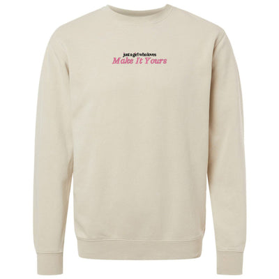 Make It Yours™ 'Just A Girl Who Loves' Cozy Crew - United Monograms