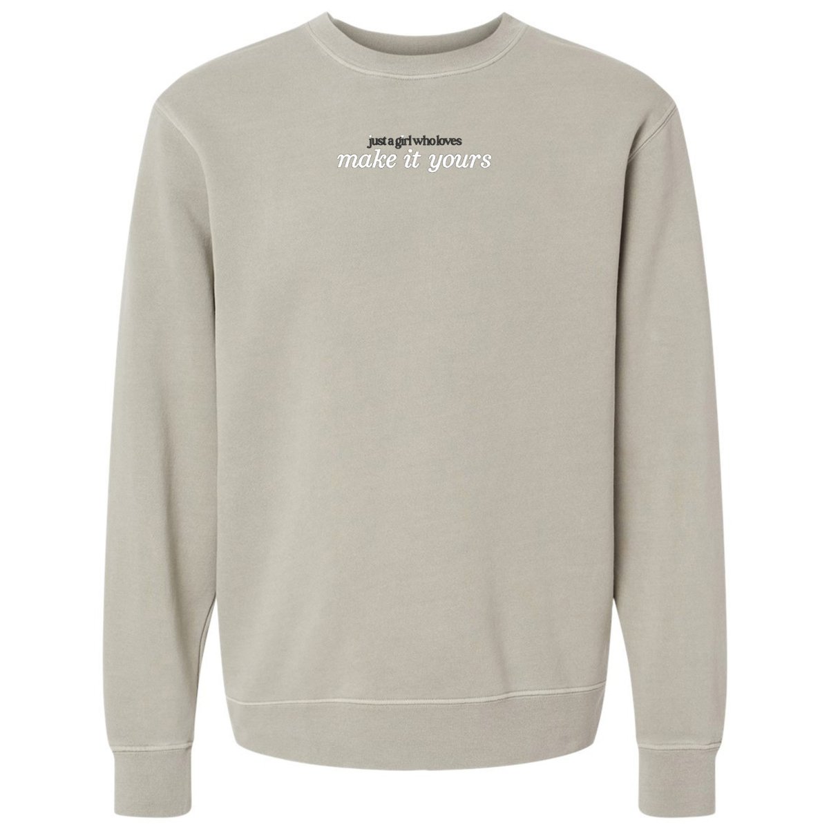 Make It Yours™ 'Just A Girl Who Loves' Cozy Crew - United Monograms