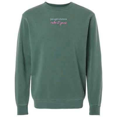 Make It Yours™ 'Just A Girl Who Loves' Cozy Crew - United Monograms