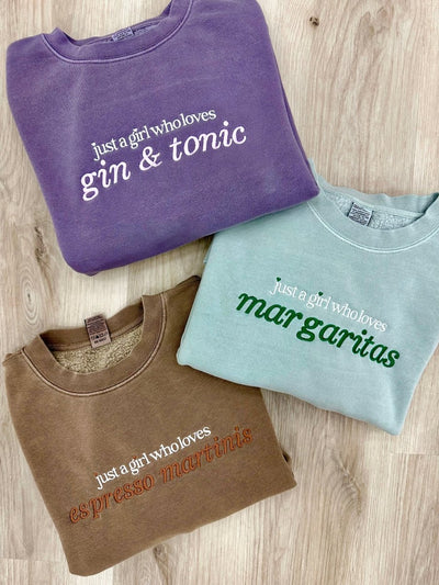 Make It Yours™ 'Just A Girl Who Loves' Cozy Crew - United Monograms