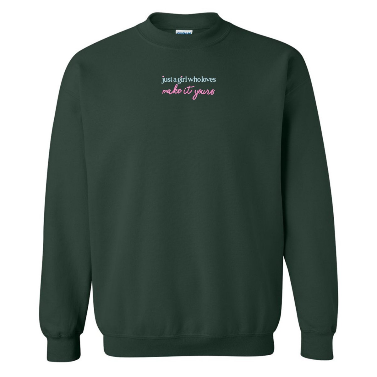 Make It Yours™ 'Just A Girl Who Loves' Crewneck Sweatshirt - United Monograms