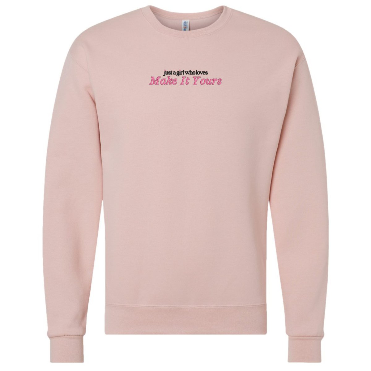 Make It Yours™ 'Just A Girl Who Loves' Crewneck Sweatshirt - United Monograms