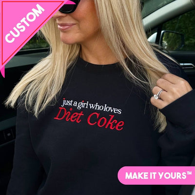 Make It Yours™ 'Just A Girl Who Loves' Crewneck Sweatshirt - United Monograms