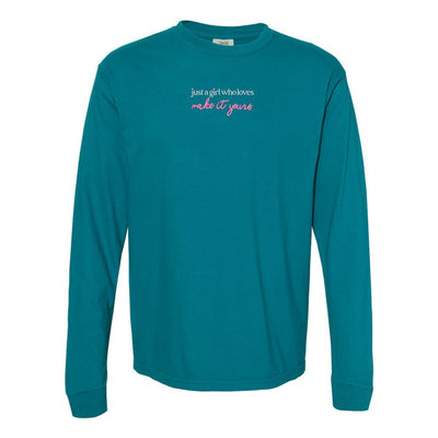 Make It Yours™ 'Just A Girl Who Loves' Long Sleeve T-Shirt - United Monograms