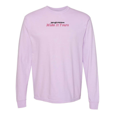 Make It Yours™ 'Just A Girl Who Loves' Long Sleeve T-Shirt - United Monograms