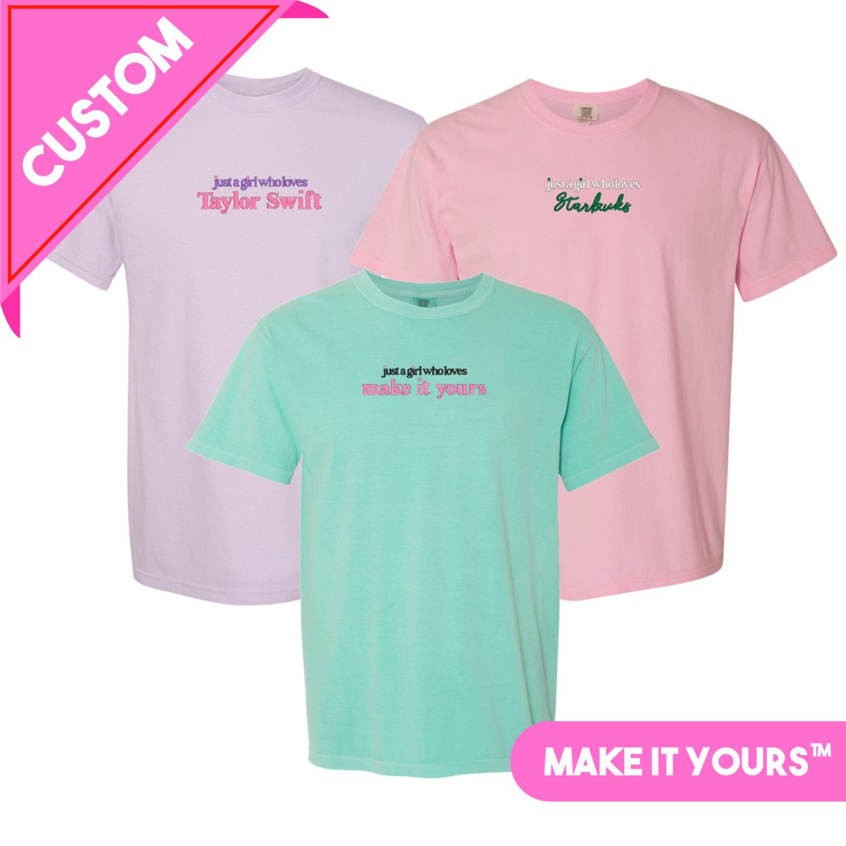 Make It Yours™ 'Just A Girl Who Loves' T-Shirt - United Monograms