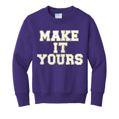 Make It Yours™ Kids Letter Patch Crewneck Sweatshirt - United Monograms