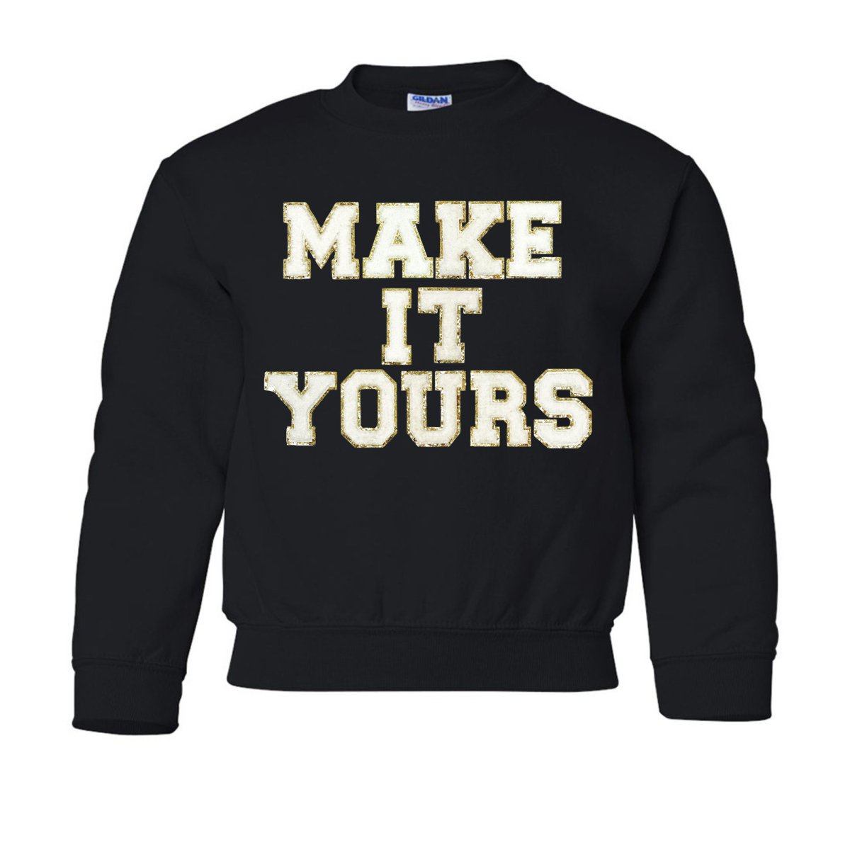 Make It Yours™ Kids Letter Patch Crewneck Sweatshirt - United Monograms