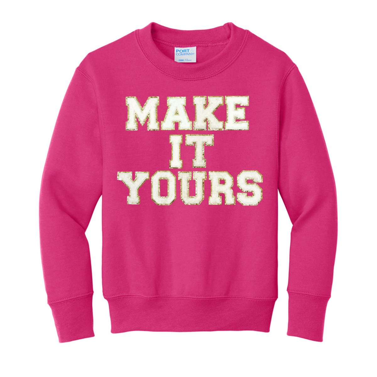 Make It Yours™ Kids Letter Patch Crewneck Sweatshirt - United Monograms