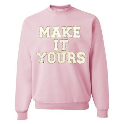 Make It Yours™ Letter Patch Crewneck Sweatshirt - United Monograms