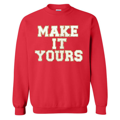 Make It Yours™ Letter Patch Crewneck Sweatshirt - United Monograms