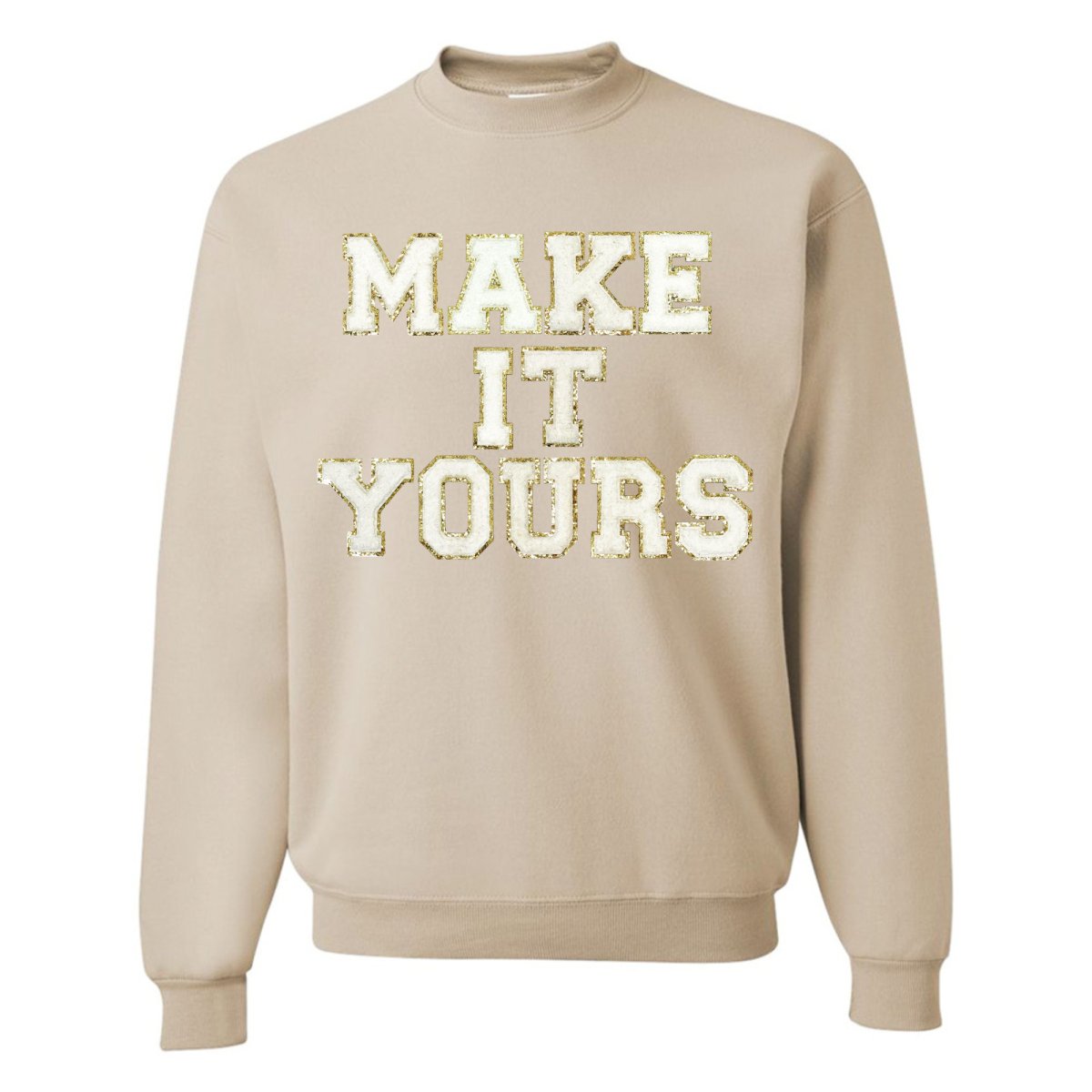 Make It Yours™ Letter Patch Crewneck Sweatshirt - United Monograms