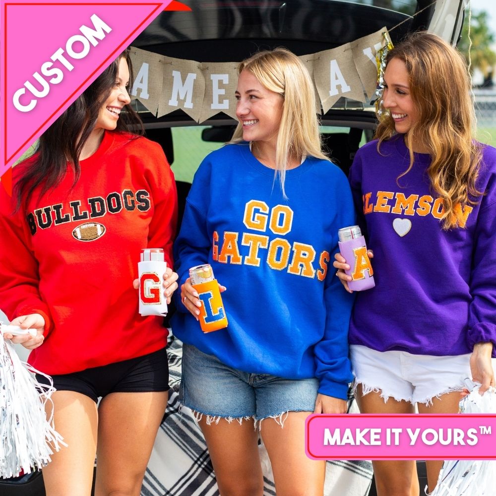 Make It Yours™ Letter Patch Gameday Crewneck Sweatshirt - United Monograms