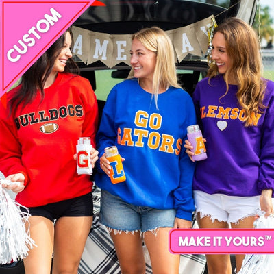 Make It Yours™ Letter Patch Gameday Crewneck Sweatshirt - United Monograms
