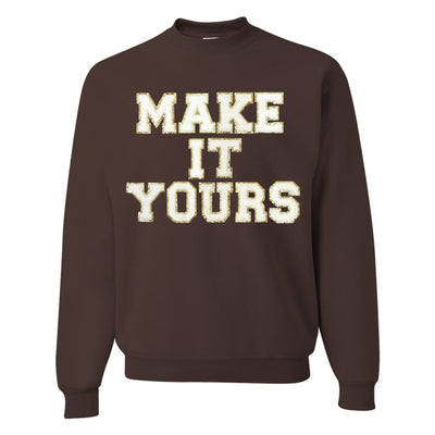 Make It Yours™ Letter Patch Gameday Crewneck Sweatshirt - United Monograms