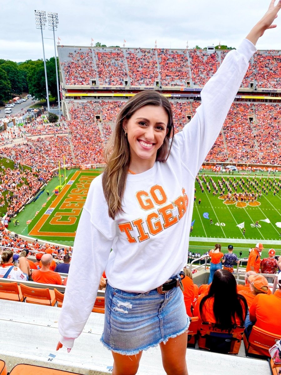 Make It Yours™ Letter Patch Gameday Crewneck Sweatshirt Make It Yours™ Letter Patch Gameday Crewneck Sweatshirt