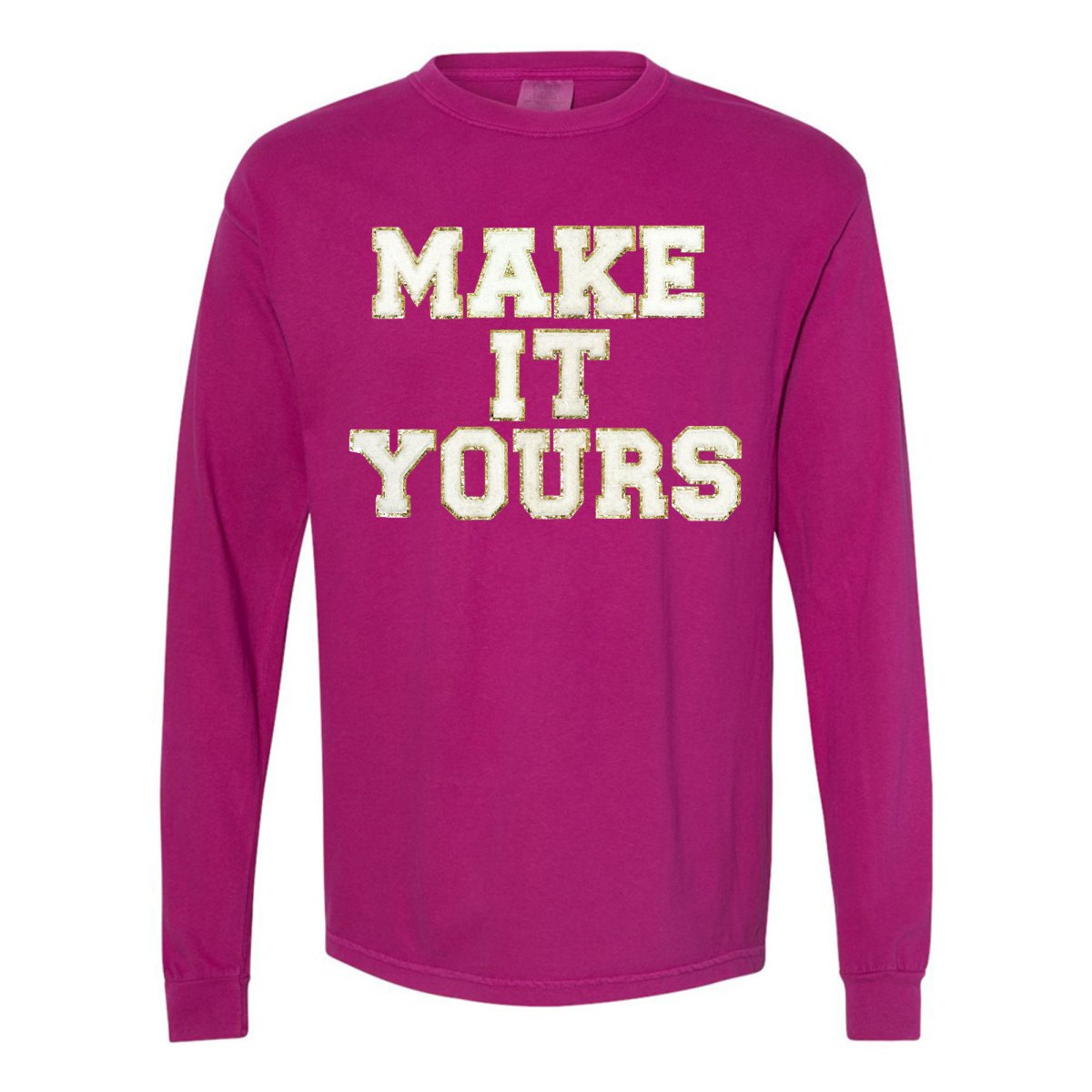 Make It Yours™ Letter Patch Long Sleeve T-Shirt - United Monograms
