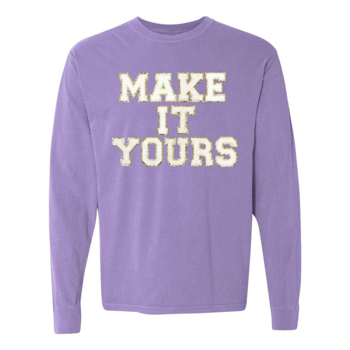 Make It Yours™ Letter Patch Long Sleeve T-Shirt - United Monograms