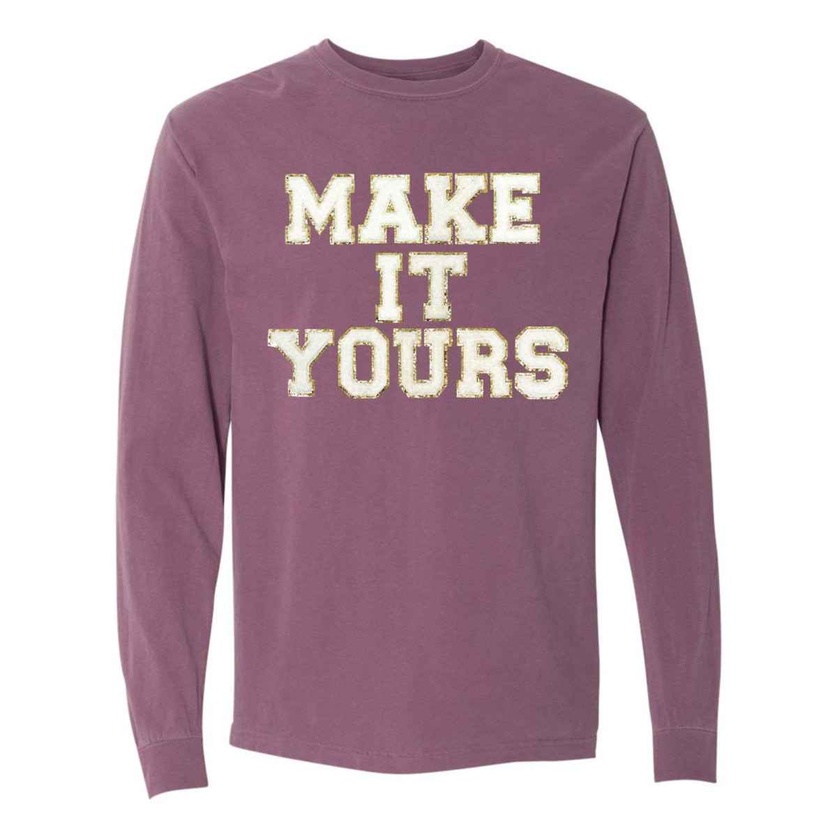 Make It Yours™ Letter Patch Long Sleeve T-Shirt - United Monograms