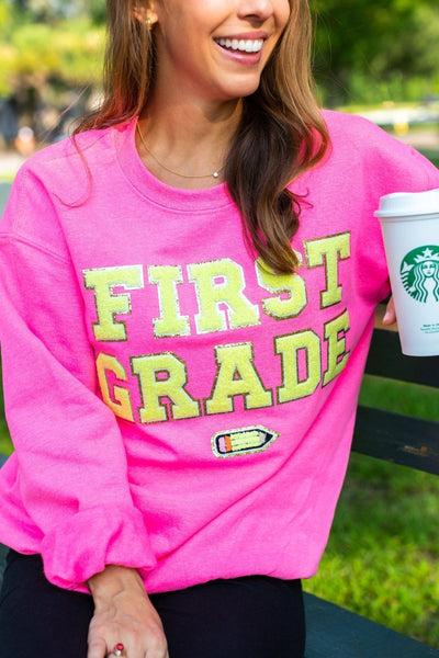 Make It Yours™ Letter Patch Neon Crewneck Sweatshirt - United Monograms
