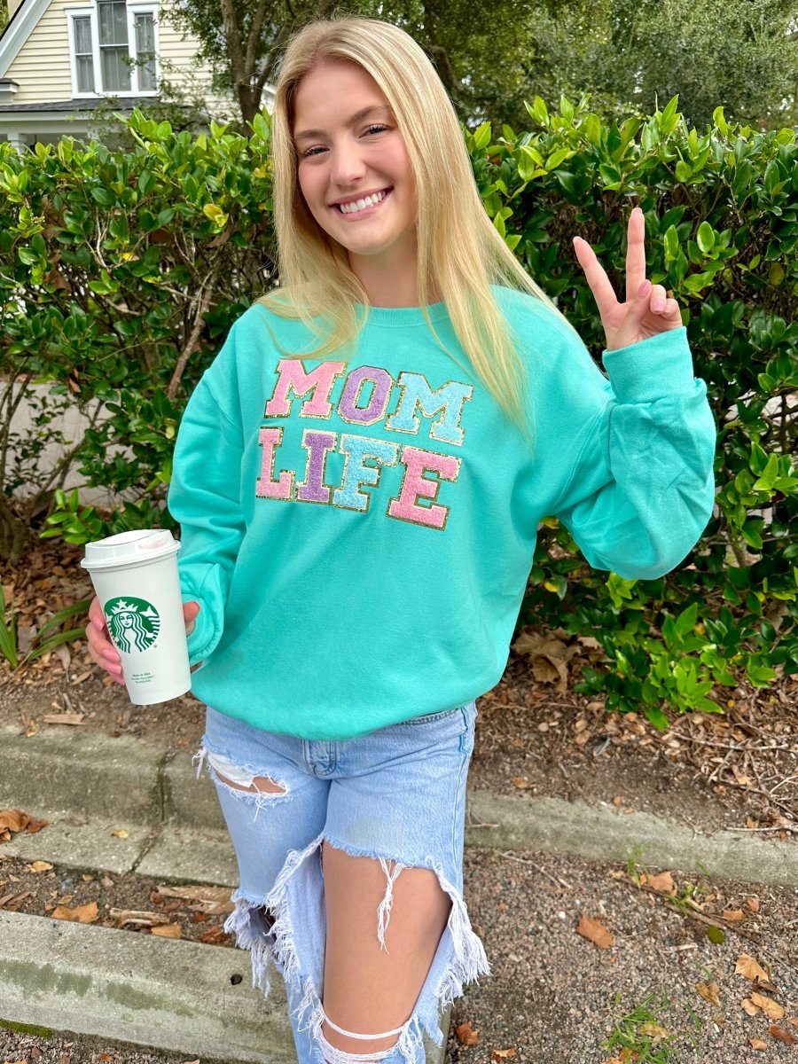 Make It Yours™ Letter Patch Neon Crewneck Sweatshirt - United Monograms