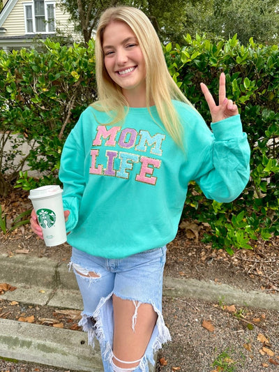 Make It Yours™ Letter Patch Neon Crewneck Sweatshirt - United Monograms
