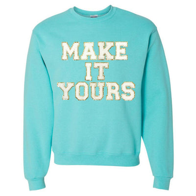 Make It Yours™ Letter Patch Neon Crewneck Sweatshirt - United Monograms