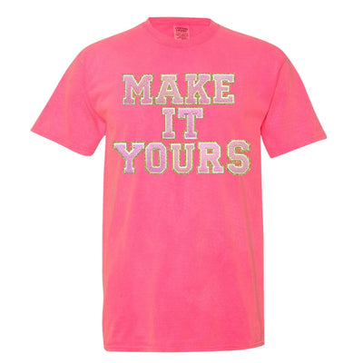 Make It Yours™ Letter Patch Neon T-Shirt - United Monograms