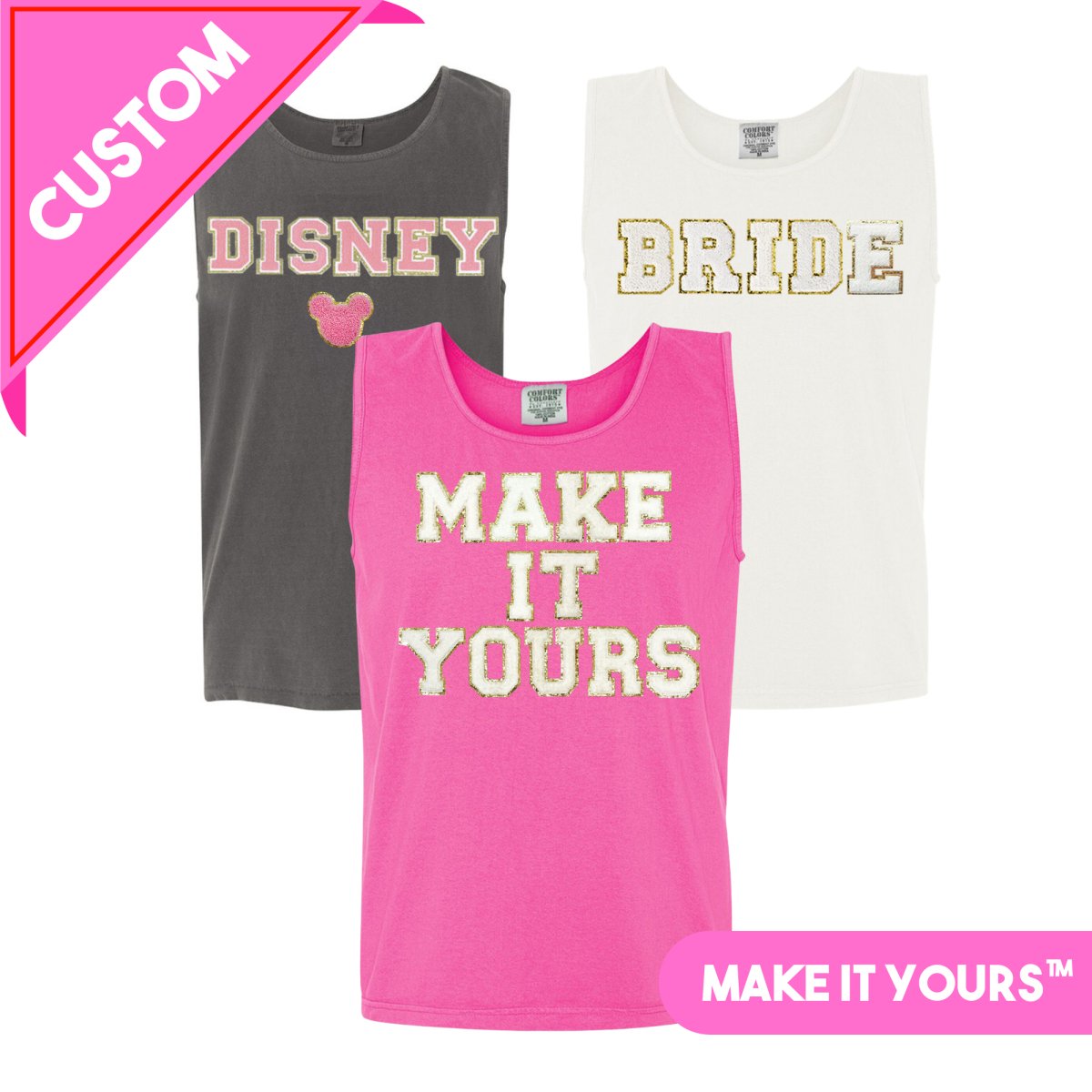 Make It Yours™ Letter Patch Tank Top - United Monograms