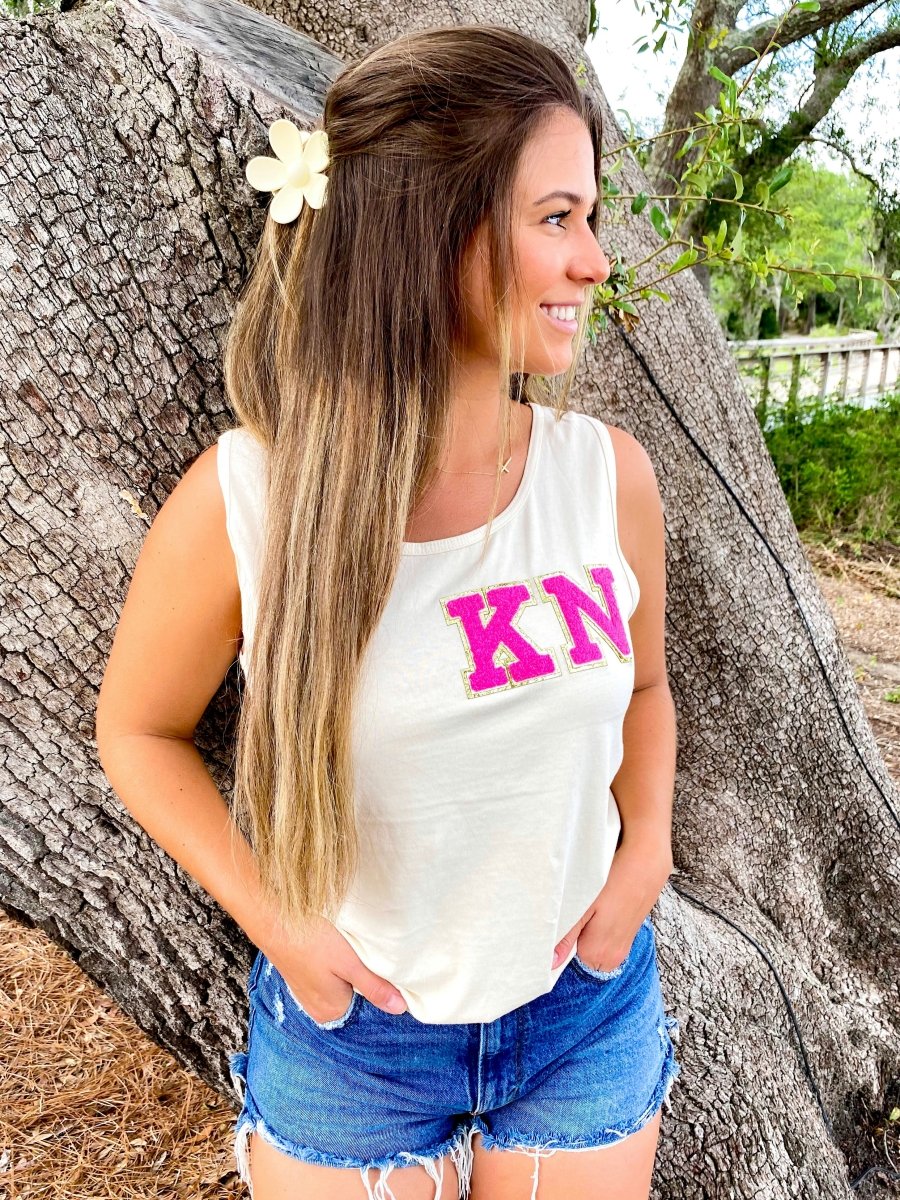Make It Yours™ Letter Patch Tank Top - United Monograms