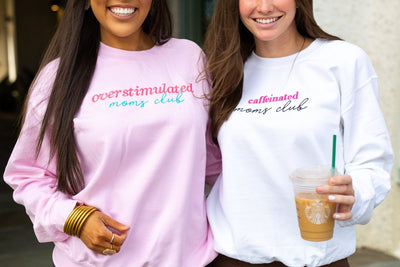 Make It Yours™ 'Moms Club' Crewneck Sweatshirt - United Monograms