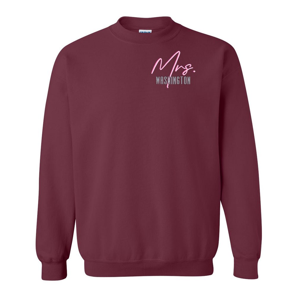 Make It Yours™ 'Mrs./Future Mrs.' Crewneck Sweatshirt - United Monograms