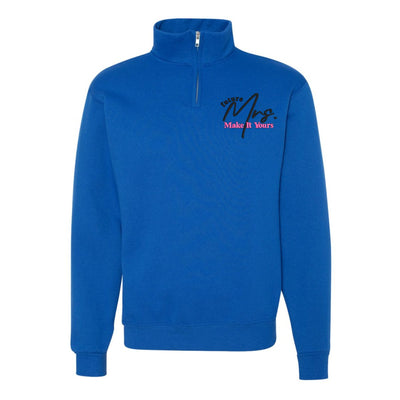 Make It Yours™ 'Mrs./Future Mrs.' Quarter Zip Sweatshirt - United Monograms