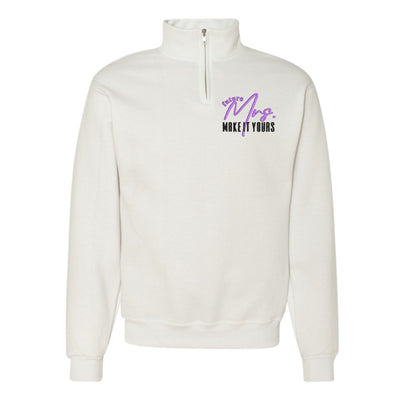 Make It Yours™ 'Mrs./Future Mrs.' Quarter Zip Sweatshirt - United Monograms