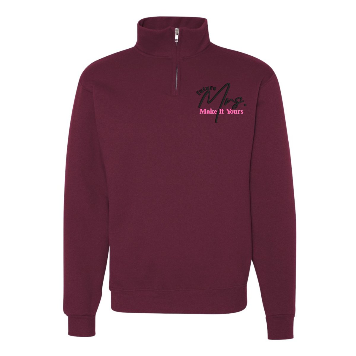 Make It Yours™ 'Mrs./Future Mrs.' Quarter Zip Sweatshirt - United Monograms