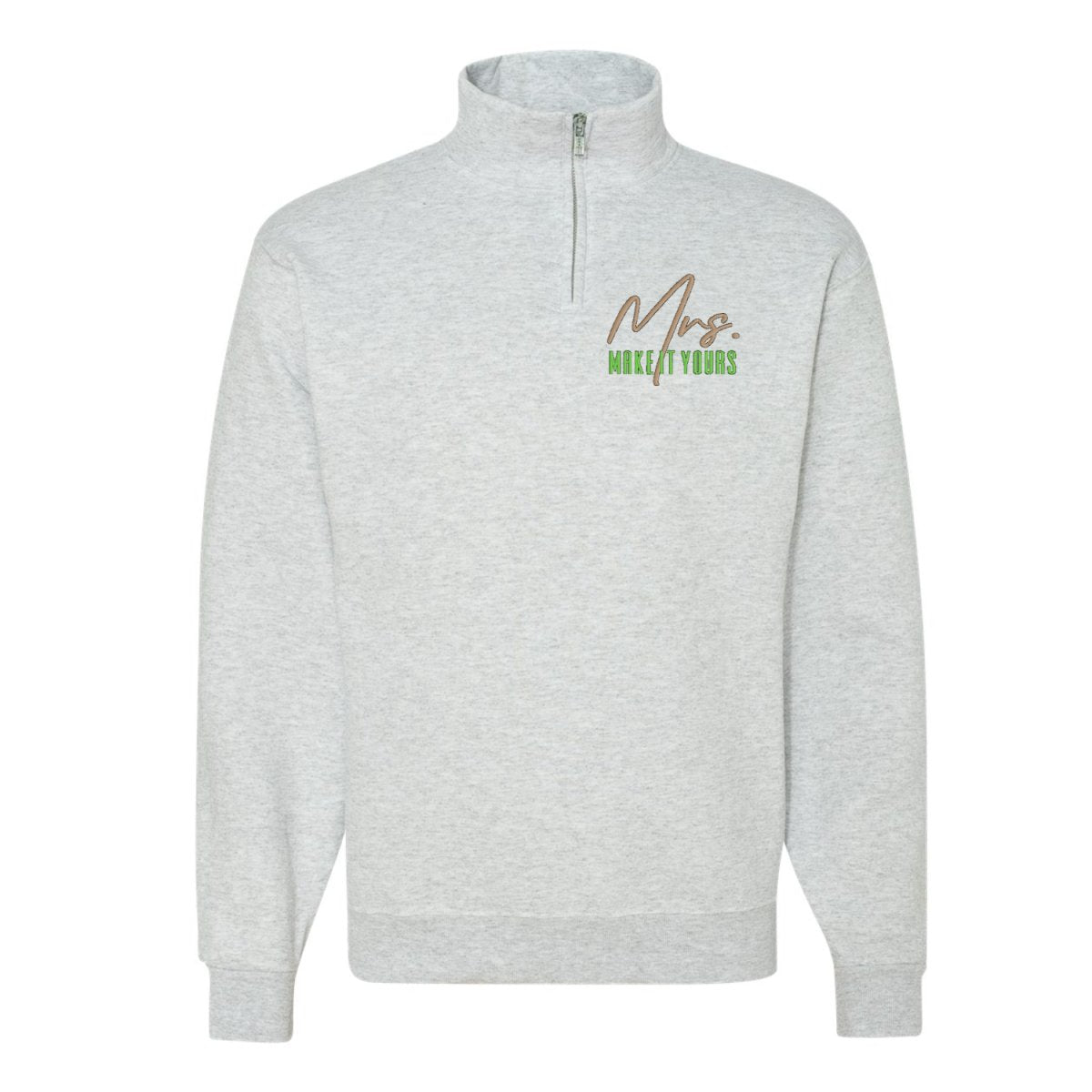 Make It Yours™ 'Mrs./Future Mrs.' Quarter Zip Sweatshirt - United Monograms