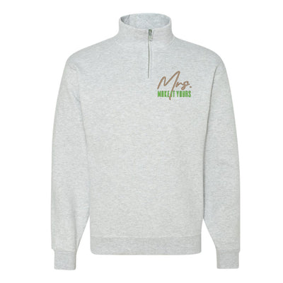 Make It Yours™ 'Mrs./Future Mrs.' Quarter Zip Sweatshirt - United Monograms