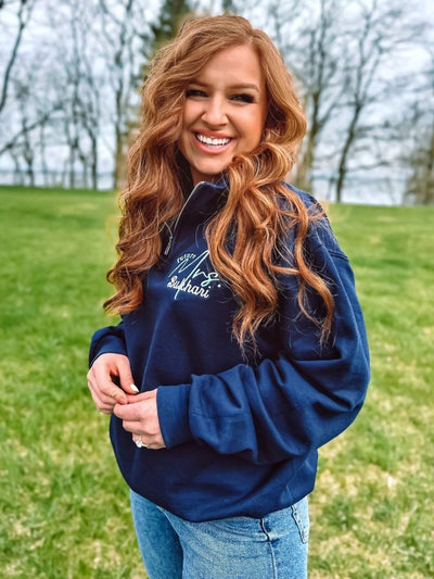 Make It Yours™ 'Mrs./Future Mrs.' Quarter Zip Sweatshirt - United Monograms