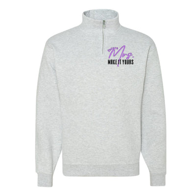 Make It Yours™ 'Mrs./Future Mrs.' Quarter Zip Sweatshirt - United Monograms