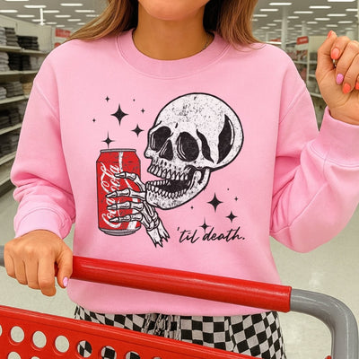 Make It Yours™ 'My Drink Til Death' Sweatshirt - United Monograms