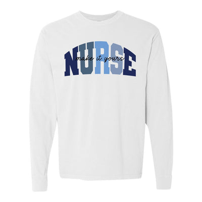 Make It Yours™ 'Nurse Block' Long Sleeve T-Shirt - United Monograms