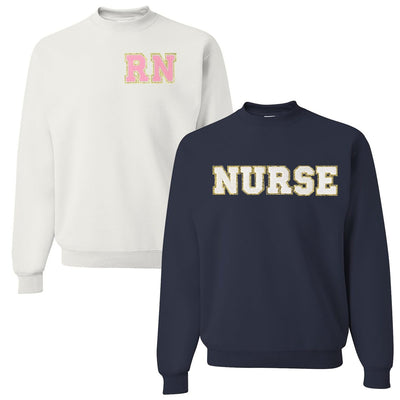 Make It Yours™ Nurse Letter Patch Sweatshirt - United Monograms