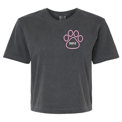 Make It Yours™ Paw Print Comfort Colors Boxy T-Shirt - United Monograms