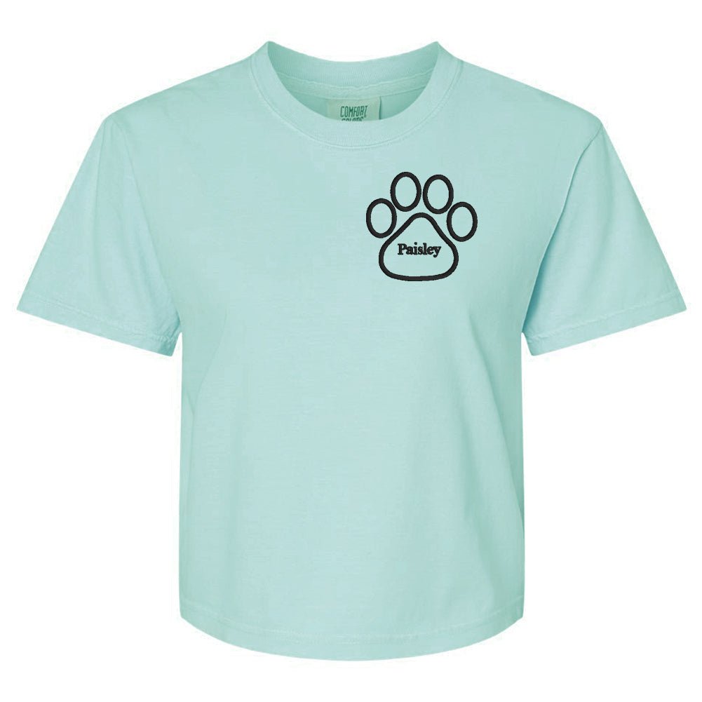 Make It Yours™ Paw Print Comfort Colors Boxy T-Shirt - United Monograms