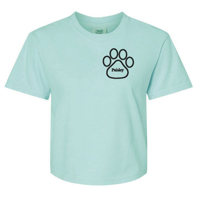 Make It Yours™ Paw Print Comfort Colors Boxy T-Shirt - United Monograms
