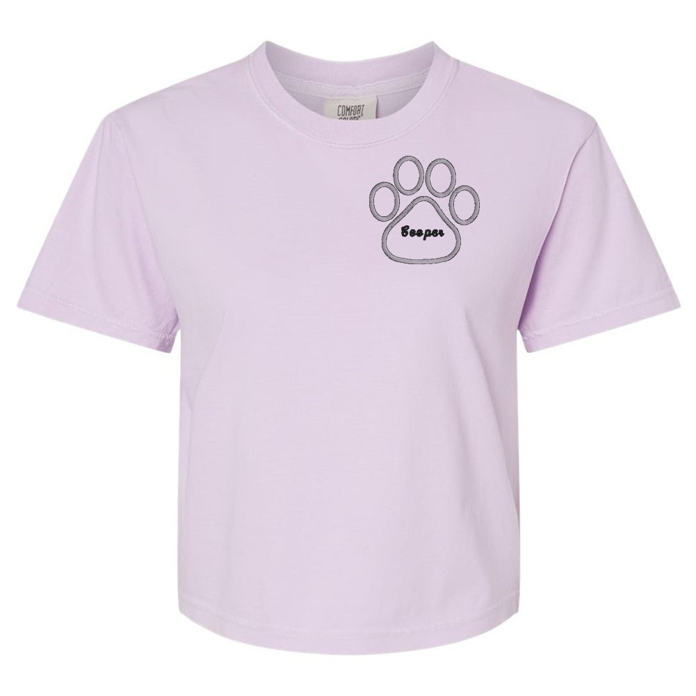 Make It Yours™ Paw Print Comfort Colors Boxy T-Shirt - United Monograms