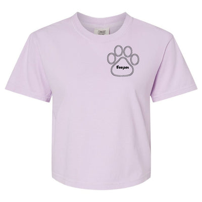 Make It Yours™ Paw Print Comfort Colors Boxy T-Shirt - United Monograms