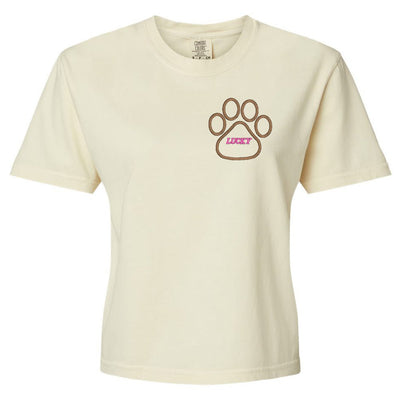 Make It Yours™ Paw Print Comfort Colors Boxy T-Shirt - United Monograms
