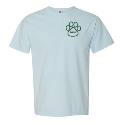 Make It Yours™ Paw Print Comfort Colors T-Shirt - United Monograms