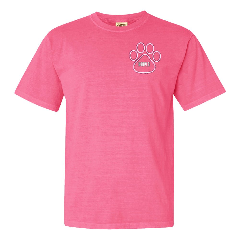 Make It Yours™ Paw Print Comfort Colors T-Shirt - United Monograms